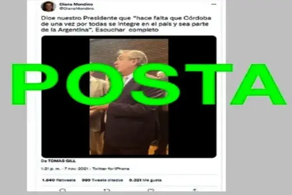 Es verdadero el video de Alberto Fernández diciendo que Córdoba “es un terreno hostil”
