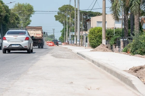 La obra de urbanización en la ruta 188 mejorará la calidad de vida de miles de vecinos de la zona sur