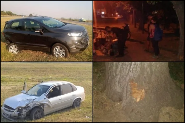 Colisionó una moto contra un árbol