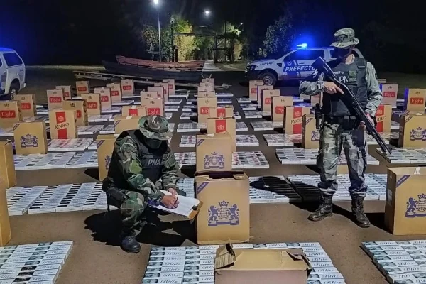 Prefectura desarticuló un depósito de cigarrillos ilegales en Misiones