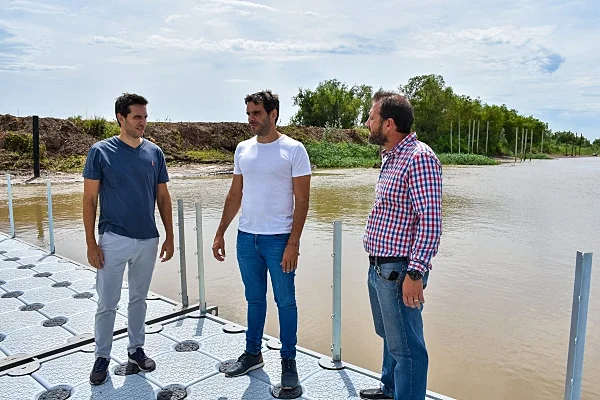 El intendente recorrió la obra que conectará la ciudad con la isla
