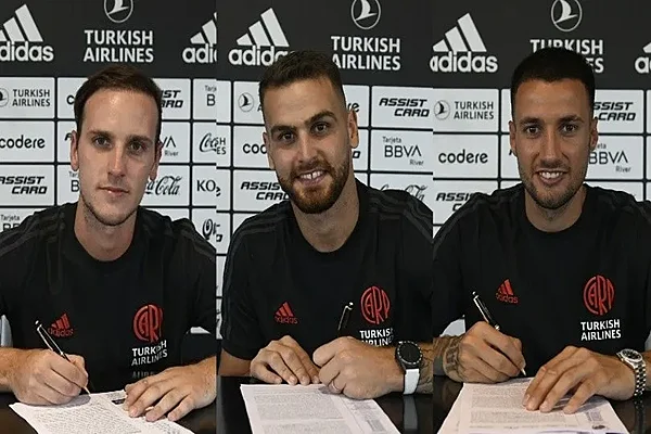River se refuerza: Pochettino, González Pirez y Mammana firmaron contrato
