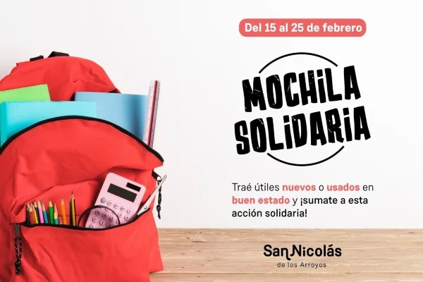 Comienza la campaña “Mochila Solidaria”