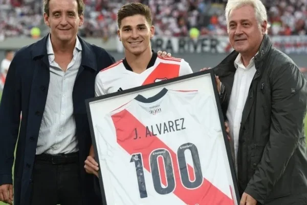 Los números de Julián Álvarez tras alcanzar los 100 partidos en River