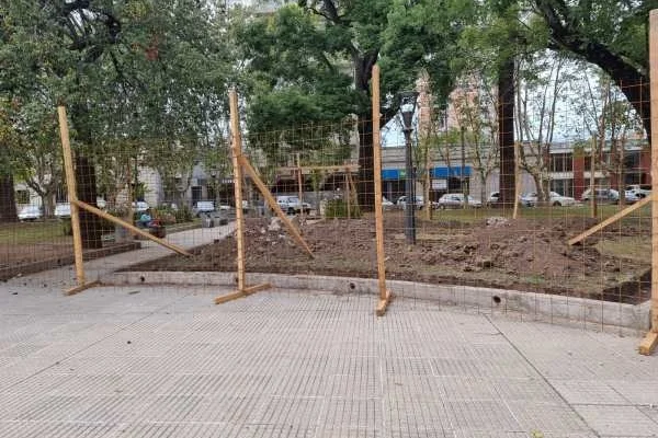 Obras de remodelaciones y recuperación en la plaza central