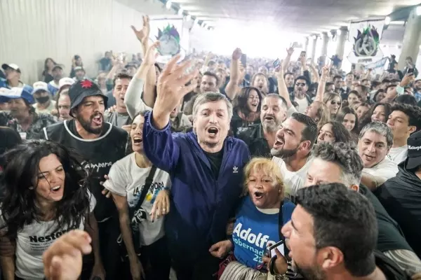 El dirigente de La Cámpora movilizó junto a los militantes kirchnerista 13 kilómetros hasta Plaza de Mayo.