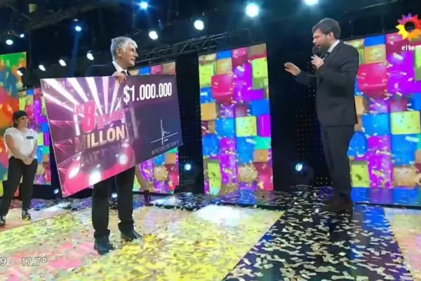 Un nicoleño ganó un millón de pesos en 'Los 8 Escalones'