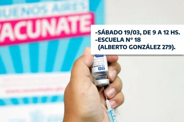 Mañana se realizará vacunación en La Emilia
