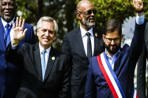 Alberto Fernández recibe en Casa Rosada a Gabriel Boric