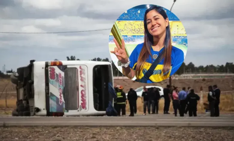 Murió una mujer en el vuelco de un micro que trasladaba hinchas de Boca